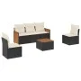 6-piece garden sofa set and black synthetic rattan cushions by , Garden sets - Ref: Foro24-3259935, Price: 346,23 €, Discount: %