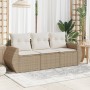 Juego de sofás de jardín con cojines beige 3 pzas ratán PE de , Conjuntos de jardín - Ref: Foro24-3253395, Precio: 267,77 €, ...
