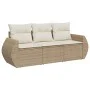 Juego de sofás de jardín con cojines beige 3 pzas ratán PE de , Conjuntos de jardín - Ref: Foro24-3253395, Precio: 272,02 €, ...