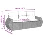Garden sofa set with beige cushions 3 pieces PE rattan by , Garden sets - Ref: Foro24-3253395, Price: 267,77 €, Discount: %