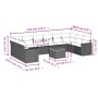 11-teiliges Gartensofa-Set mit beigen synthetischen Rattankissen von , Modulare Sofas für den Außenbereich - Ref: Foro24-3224...