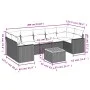 Garden sofa set with beige cushions 8 pcs PE rattan by , Garden sets - Ref: Foro24-3224036, Price: 506,65 €, Discount: %