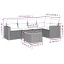 Garden sofa set with cushions 6 pieces beige synthetic rattan by , Garden sets - Ref: Foro24-3224112, Price: 424,58 €, Discou...