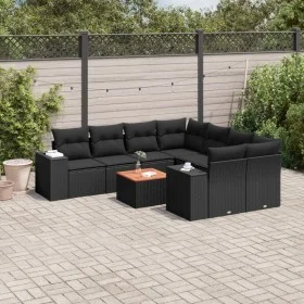 8-piece garden sofa set and black synthetic rattan cushions by , Garden sets - Ref: Foro24-3225369, Price: 610,64 €, Discount: %