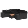 8-teiliges Gartensofa-Set und schwarze synthetische Rattankissen von , Gartensets - Ref: Foro24-3225369, Preis: 610,64 €, Rab...