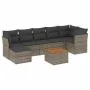 8-piece garden sofa set and gray synthetic rattan cushions by , Garden sets - Ref: Foro24-3223757, Price: 439,75 €, Discount: %