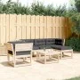 5-piece garden furniture set with solid pine wood cushions by , Garden sets - Ref: Foro24-3216920, Price: 497,69 €, Discount: %