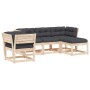5-teiliges Gartenmöbel-Set mit Kissen aus massivem Kiefernholz von , Gartensets - Ref: Foro24-3216920, Preis: 503,77 €, Rabat...