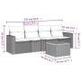 Garden sofa set with cushions 5 pieces beige synthetic rattan by , Garden sets - Ref: Foro24-3224001, Price: 293,26 €, Discou...