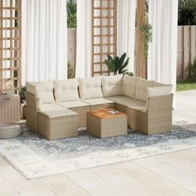 Gartensofa-Set mit beigen Kissen 8 Stück PE-Rattan von , Gartensets - Ref: Foro24-3223762, Preis: 500,35 €, Rabatt: %
