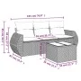 Garden sofa set with cushions 4 pieces beige synthetic rattan by , Garden sets - Ref: Foro24-3253405, Price: 326,93 €, Discou...