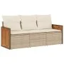 Garden sofa set with beige cushions 3 pieces PE rattan by , Garden sets - Ref: Foro24-3259839, Price: 250,91 €, Discount: %