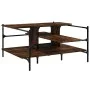 Smoked oak engineered wood coffee table 100x100x48.5 cm by , Coffee table - Ref: Foro24-842313, Price: 77,21 €, Discount: %