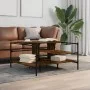 Smoked oak engineered wood coffee table 100x100x48.5 cm by , Coffee table - Ref: Foro24-842313, Price: 77,21 €, Discount: %