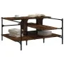 Smoked oak engineered wood coffee table 100x100x48.5 cm by , Coffee table - Ref: Foro24-842313, Price: 77,21 €, Discount: %