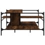 Couchtisch aus geräuchertem Eichenholzwerkstoff, 100 x 100 x 48,5 cm von , Couchtisch - Ref: Foro24-842313, Preis: 78,19 €, R...
