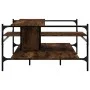 Smoked oak engineered wood coffee table 100x100x48.5 cm by , Coffee table - Ref: Foro24-842313, Price: 77,21 €, Discount: %