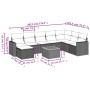 8-piece garden sofa set and black synthetic rattan cushions by , Modular outdoor sofas - Ref: Foro24-3224256, Price: 538,80 €...