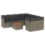 9-piece garden furniture set and gray synthetic rattan cushions by , Garden sets - Ref: Foro24-3255864, Price: 537,01 €, Disc...