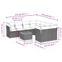 9-teiliges Gartenmöbel-Set und graue synthetische Rattankissen von , Gartensets - Ref: Foro24-3255864, Preis: 545,14 €, Rabat...