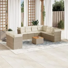11-piece garden sofa set with beige synthetic rattan cushions by , Garden sets - Ref: Foro24-3256044, Price: 679,51 €, Discou...