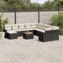 Set de sofás de jardín y cojines 12 pzas ratán sintético negro de , Conjuntos de jardín - Ref: Foro24-3256749, Precio: 718,55...