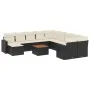 Set de sofás de jardín y cojines 12 pzas ratán sintético negro de , Conjuntos de jardín - Ref: Foro24-3256749, Precio: 718,55...