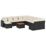 Set de sofás de jardín y cojines 12 pzas ratán sintético negro de , Conjuntos de jardín - Ref: Foro24-3256749, Precio: 727,92...