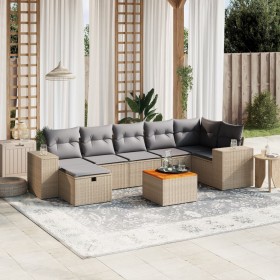 Garden sofa set with beige cushions mix 8 pieces PE rattan by , Garden sets - Ref: Foro24-3265182, Price: 495,91 €, Discount: %
