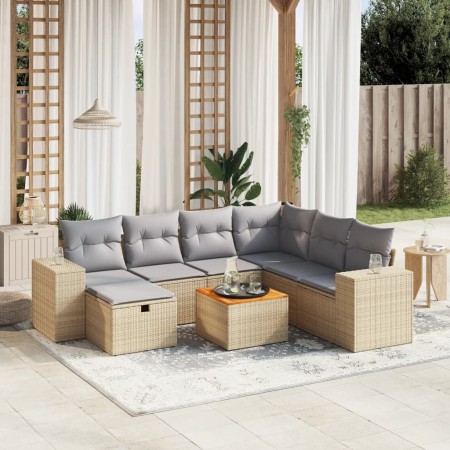 Garden sofa set with beige cushions mix 8 pieces PE rattan by , Garden sets - Ref: Foro24-3265189, Price: 495,91 €, Discount: %