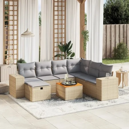 Garden sofa set with beige cushions mix 8 pieces PE rattan by , Garden sets - Ref: Foro24-3265189, Price: 505,39 €, Discount: %