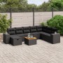 8-piece garden sofa set and black synthetic rattan cushions by , Garden sets - Ref: Foro24-3265206, Price: 583,98 €, Discount: %