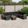 8-piece garden sofa set and black synthetic rattan cushions by , Garden sets - Ref: Foro24-3265206, Price: 606,44 €, Discount: %