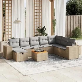 Garden sofa set with beige cushions mix 9 pieces PE rattan by , Garden sets - Ref: Foro24-3265210, Price: 558,62 €, Discount: %