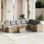 Garden sofa set with beige cushions mix 9 pieces PE rattan by , Garden sets - Ref: Foro24-3265210, Price: 557,98 €, Discount: %