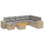 Garden sofa set with beige cushions mix 9 pieces PE rattan by , Garden sets - Ref: Foro24-3265210, Price: 530,54 €, Discount: %