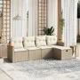 Juego de sofás jardín con cojines 5 pzas ratán sintético beige de , Conjuntos de jardín - Ref: Foro24-3265286, Precio: 337,58...