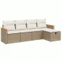 Garden sofa set with cushions 5 pieces beige synthetic rattan by , Garden sets - Ref: Foro24-3265286, Price: 337,58 €, Discou...