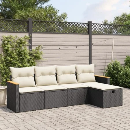 5-piece garden furniture set and black synthetic rattan cushions by , Garden sets - Ref: Foro24-3265284, Price: 285,64 €, Dis...