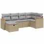 Garden sofa set with beige cushions mix 6 pieces PE rattan by , Garden sets - Ref: Foro24-3265301, Price: 371,80 €, Discount: %