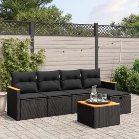 6-piece garden sofa set and black synthetic rattan cushions by , Garden sets - Ref: Foro24-3265290, Price: 345,99 €, Discount: %