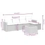 6-teiliges Gartensofa-Set und schwarze synthetische Rattankissen von , Gartensets - Ref: Foro24-3265290, Preis: 347,65 €, Rab...