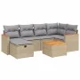 Gartensofa-Set mit beigem Kissenmix, 7-teilig aus PE-Rattan von , Gartensets - Ref: Foro24-3265308, Preis: 413,72 €, Rabatt: %
