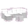 Gartensofa-Set mit beigem Kissenmix, 7-teilig aus PE-Rattan von , Gartensets - Ref: Foro24-3265308, Preis: 413,72 €, Rabatt: %