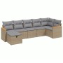 Garden sofa set with beige cushions mix 7 pieces PE rattan by , Garden sets - Ref: Foro24-3265315, Price: 434,60 €, Discount: %