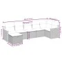 Gartensofa-Set mit beigem Kissenmix, 7-teilig aus PE-Rattan von , Gartensets - Ref: Foro24-3265315, Preis: 426,53 €, Rabatt: %