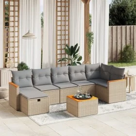 Garden sofa set with beige cushions mix 8 pieces PE rattan by , Garden sets - Ref: Foro24-3265322, Price: 470,35 €, Discount: %