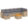 Garden sofa set with beige cushions mix 8 pieces PE rattan by , Garden sets - Ref: Foro24-3265322, Price: 479,28 €, Discount: %