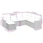 Gartensofa-Set mit beigem Kissenmix, 7-teilig aus PE-Rattan von , Gartensets - Ref: Foro24-3265329, Preis: 427,99 €, Rabatt: %