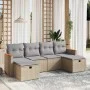 Garden sofa set with beige cushions mix 6 pieces PE rattan by , Garden sets - Ref: Foro24-3265343, Price: 347,51 €, Discount: %